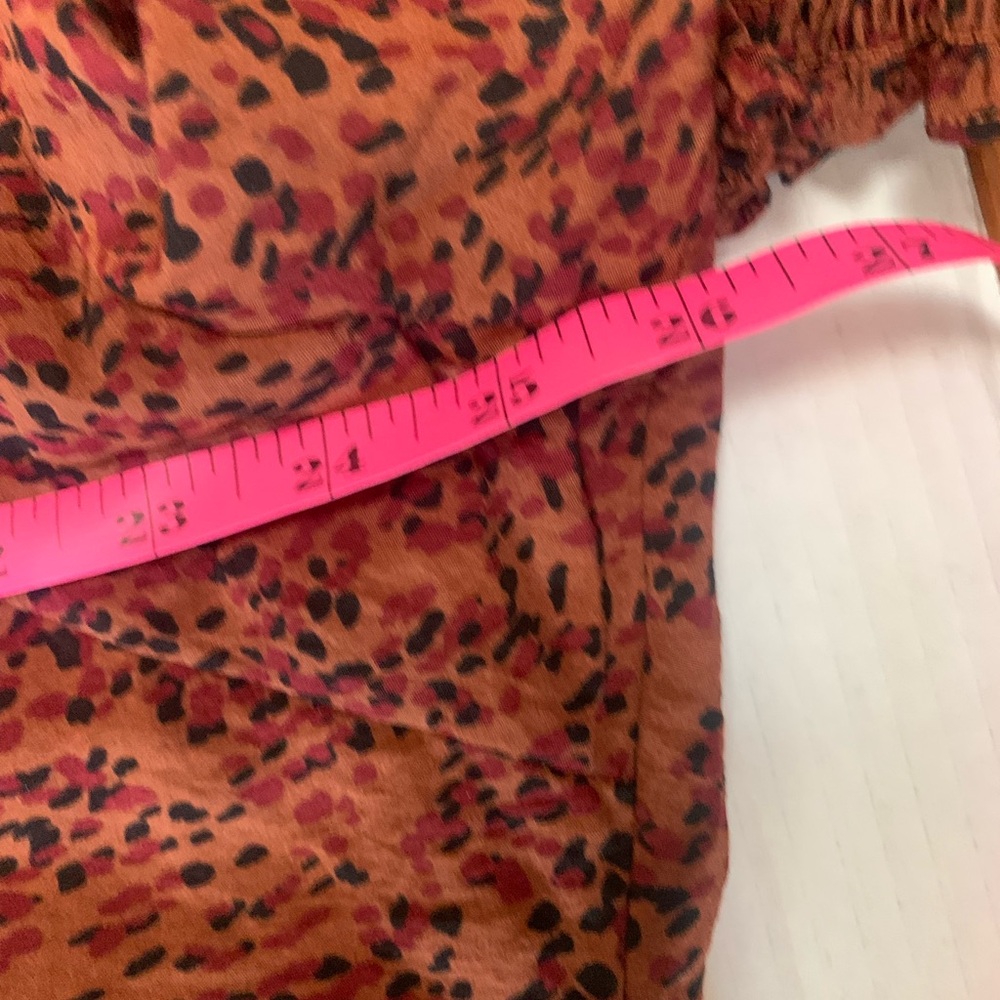 Terra & Sky Long Sleeve Rust Pleated DressTiered Babydoll Style SZ 1X 16-18 - Picture 12 of 14